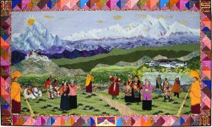 Art Quilt: Free Tibet by Meri Vahl